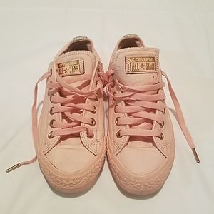 Leather pink converse